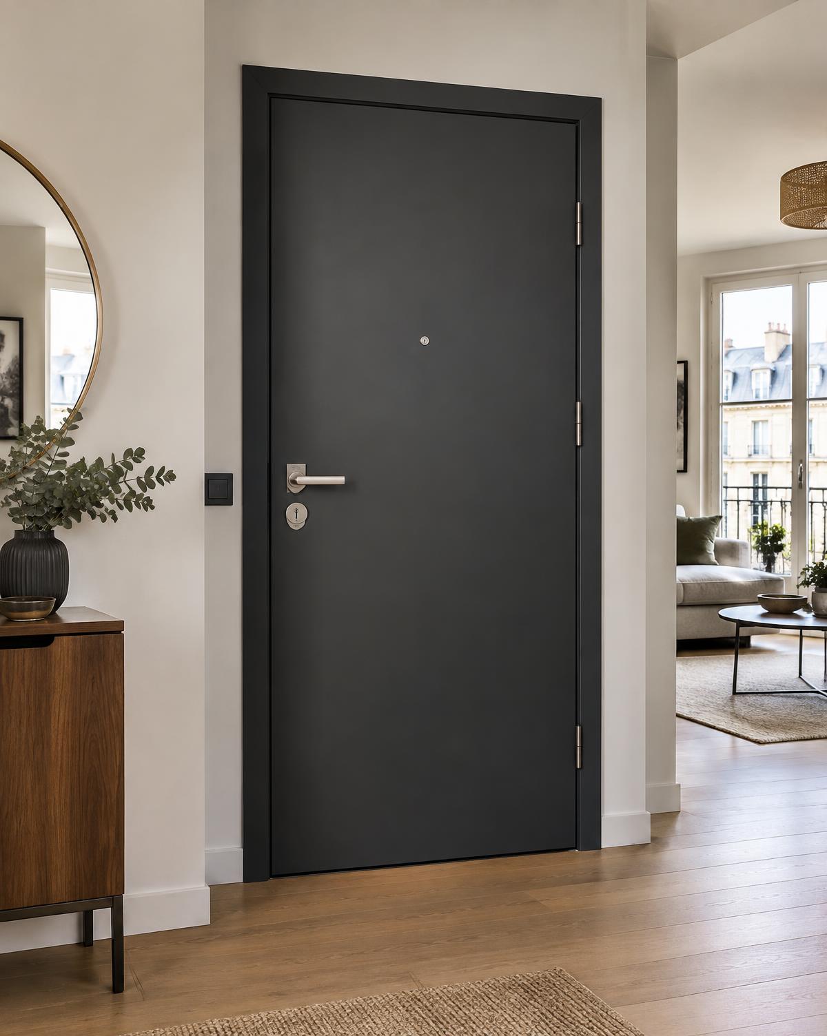 Porte blindée moderne équipée d'une serrure haute sécurité